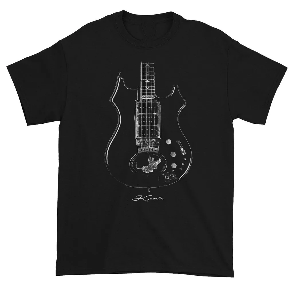 Grateful Dead _ Jerry Garcia Guitar Psychedelic черная футболка из 100% хлопка модная размера плюс |