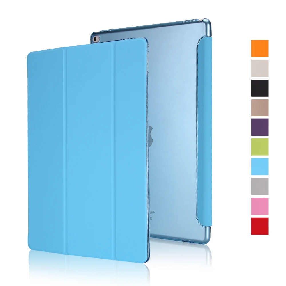Чехол для ipad pro 12,9 чехол, GOLP pu кожаный смарт-чехол Мягкий ТПУ задний флип-чехол для ipad pro 12,9 дюйма - Цвет: Blue