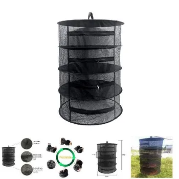 

Creative Household Drying Net Rack 4 Layers Drying Basket Foreign Trade Amazon Closed With Zipper Drying Net