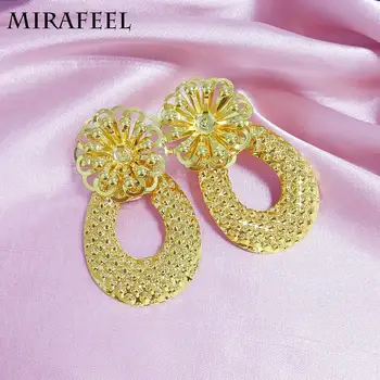 

Drop Earrings With Flower Women Earrings Charm SilverEarrings Simple Bride Wedding Jewelry Brincos