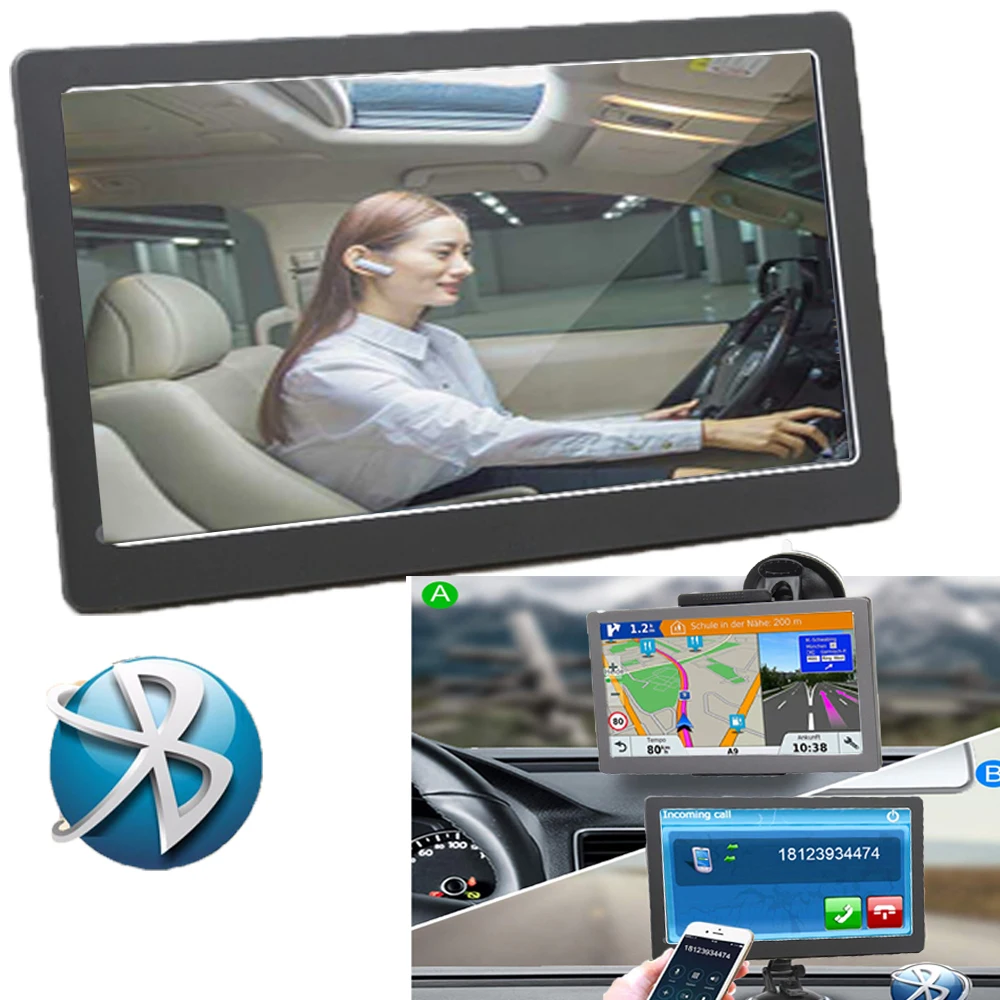 Автомобильный GPS навигатор 7 дюймов HD FM Bluetooth голосовой сигнализация грузовик