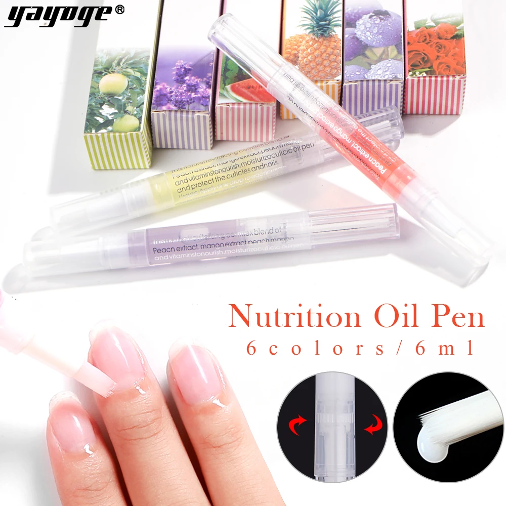 Yayoge 6 запахов ногтей питание масло ручка Лечение ногтей кутикулы ревитализатор масло Предотвращение Agnail лак для ногтей питание для ногтей