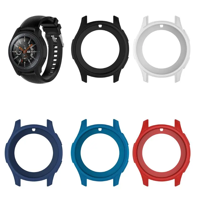 Funda protectora de silicona para Samsung Galaxy Watch, carcasa de silicona suave para Samsung Galaxy Watch de 46mm Gear S3 Frontier