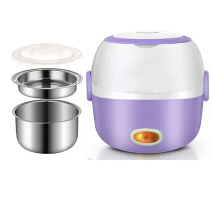

MINI Rice Cooker Thermal Heating Electric Lunch Box 2 Layers Portable Food Steamer Cooking Container Meal Lunchbox Warmer