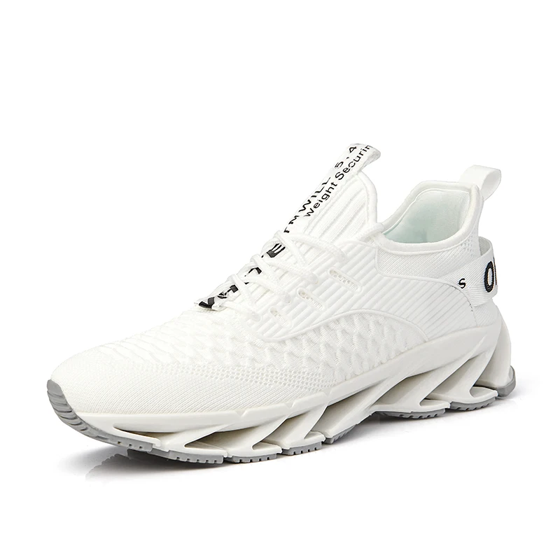 Мужские кроссовки для бега, легкие, удобные, дышащие, прогулочная обувь для мужчин, уличная, повседневная, Корейская версия, спортивная обувь AODLEE - Цвет: White