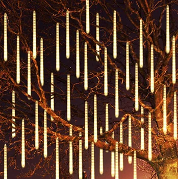 

8 PCS Snow Fall LED Lights Meteor Shower Rain Christmas Tree Fairy Light 8 Tubes Outdoor Garden Patio Icicle Raindrop Falling