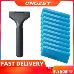 Bluemax – lames de remplacement pour bande de Gel B24 + 10B02, 10 pièces, avec 1 pièce de Film de poignée en alliage, raclette de nettoyage robuste 