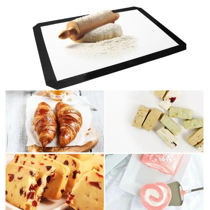 

4 Size Cooking Silicone Mat Non-Stick Silicone Baking Pad For Cake Cookie Macaron Oil Proof Baking Liner Pastry Mat Bakeware