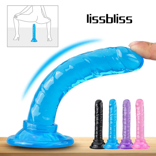 Realistic Dildo Anal Masturbator Sex Toys for Couples Crystal Jelly Dildo Suction Cup Penis Thrusting Dildo Phalos for Women Hot 1