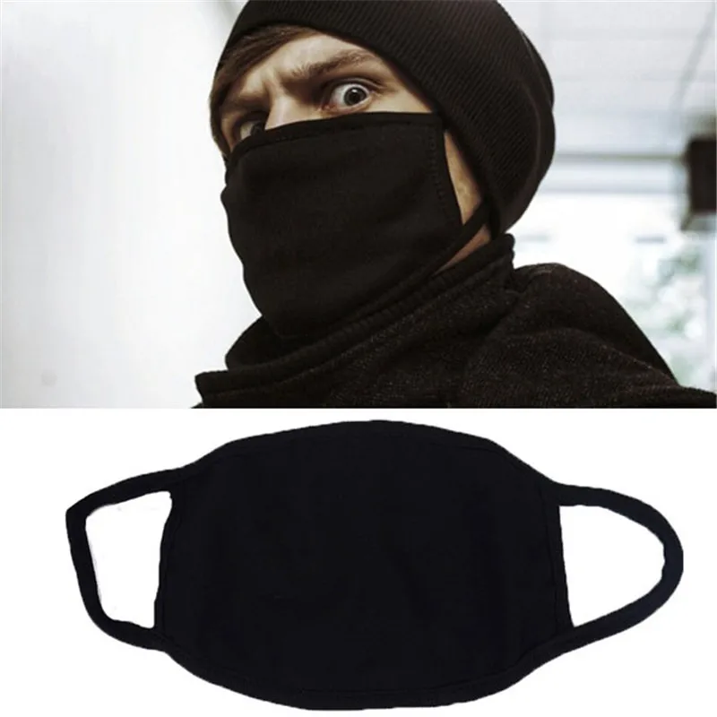 

1/ 2pcs Black Bilayer Cotton Mouth Mask Anti Haze Dust Washable Reusable Double Layer Dustproof Mouth-muffle Winter Warm Masks