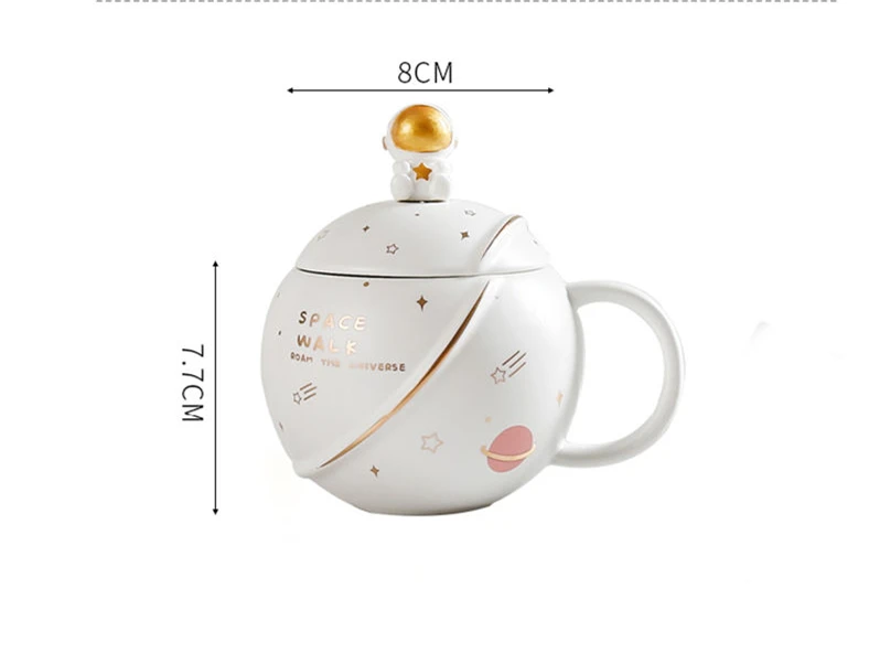 Kawaii Astronaut Space Ceramic Coffee Cup (400ml)