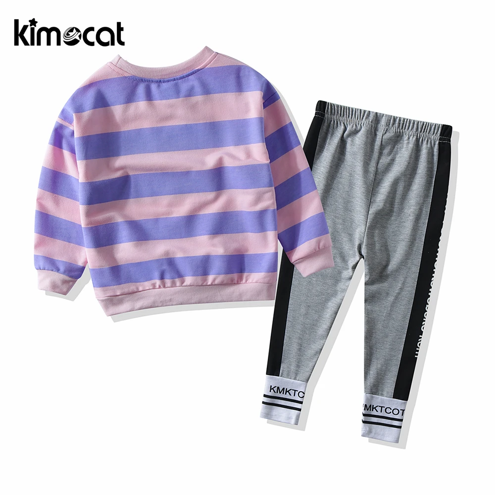 Kimocat/комплекты одежды для маленьких девочек; костюмы для девочек; модная детская одежда; комплекты одежды из хлопка для девочек