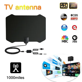 

Indoor 1000 miles HDTV Antenna TV receiver 30db with Amplifier DTMB ATSC ISDB-T DVB-T Ground Wave large size Satellite receiver