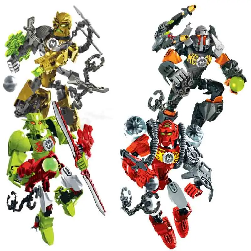 

4pcs/lot Super ROCKA XL Hero Factory Star War Soldier Evo Xl Machine Robot Building Block Brick Toys For Children