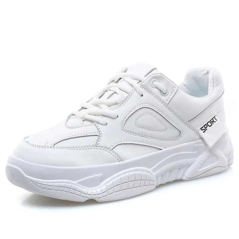 

Small White Shoes Woman 2019 Season Basics All-match Shoes Motion White Shoes Leisure Time Dad Shoe Ins Tide