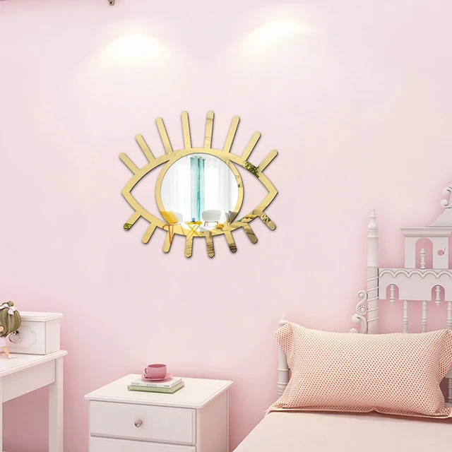 3D Szem Alakú Tükör Kreatív Barkács Otthoni Művészeti Dekoráció Hálószoba Smink Öltözködés Fürdőszoba Fal Dekoratív Akril - Image 4