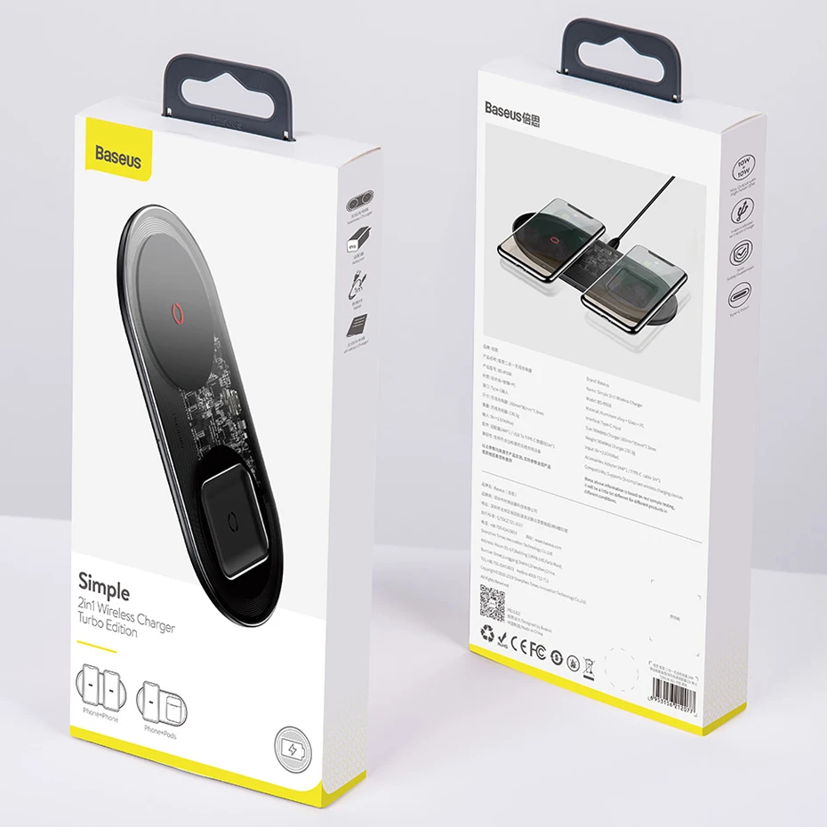 Baseus Chargeur sans fil double 2-en-1 édition Pro-14