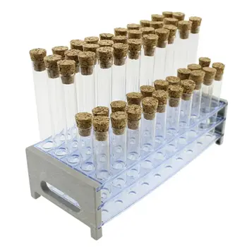 

Plastic Test Tube with Cork Stopper Bead Storage Vial Containers M17F