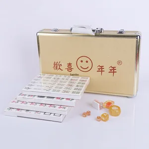 Large-Size Wear-resistant Household Hand-rubbing Mahjong Board Games for Adults Gold Mahjong Entertainment