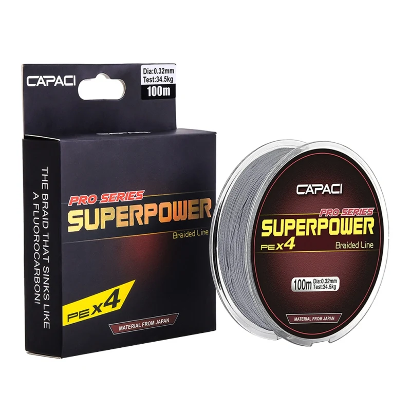 

High Quality 4 Weaves 100 M Dark Green Color PE Fishing Line 0.4 # -10 # Braided Line Green Label Fishing Line 100m 6-100LB