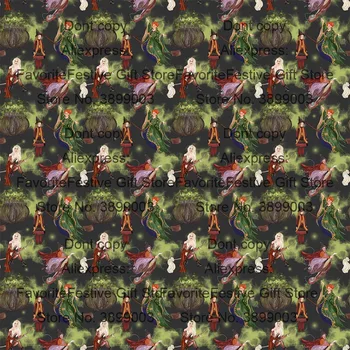 

Hocus pocus Queen Villain Funny Halloween Witch Squad The Sanderson Sisters Fabric for girl Cloth Hometextile Cushion Cover