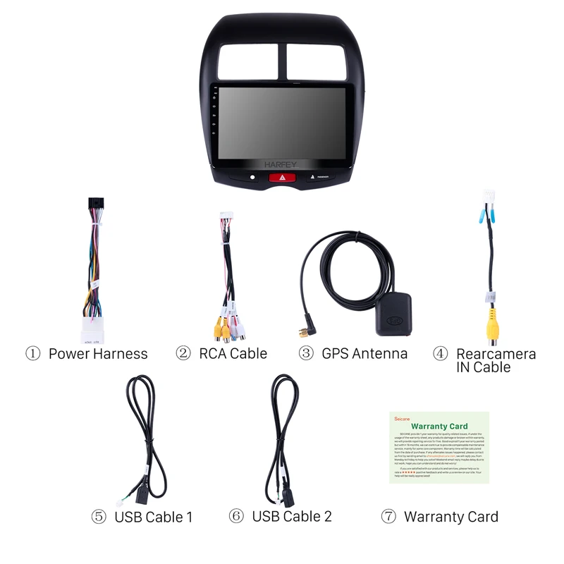Top Harfey 10.1" Car Multimedia Player Android 8.1 For 2010 2011-2015 Mitsubishi ASX Peugeot 4008 with WIFI GPS Navigation System 4