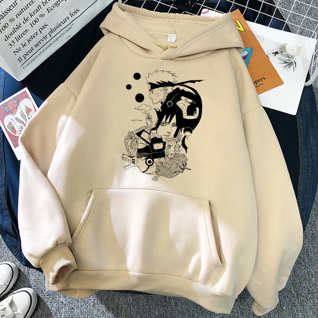 Japanese Anime Cool Akatsuki Hoodies Women Funny Cartoon Graphic Hoodie Harajuku Oversized Sweatshirt Pullover Unisex Beige24