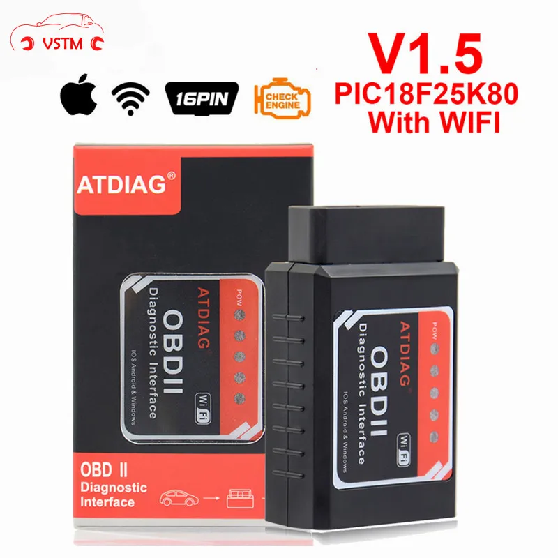 Elm327 Obd2 Wifi V1.5 Támogatja Az Android/Ios Autó Diagnosztikai Eszközt Pic18F25K80 Elm 327 Diesel Cars Kódolvasó Segítségével