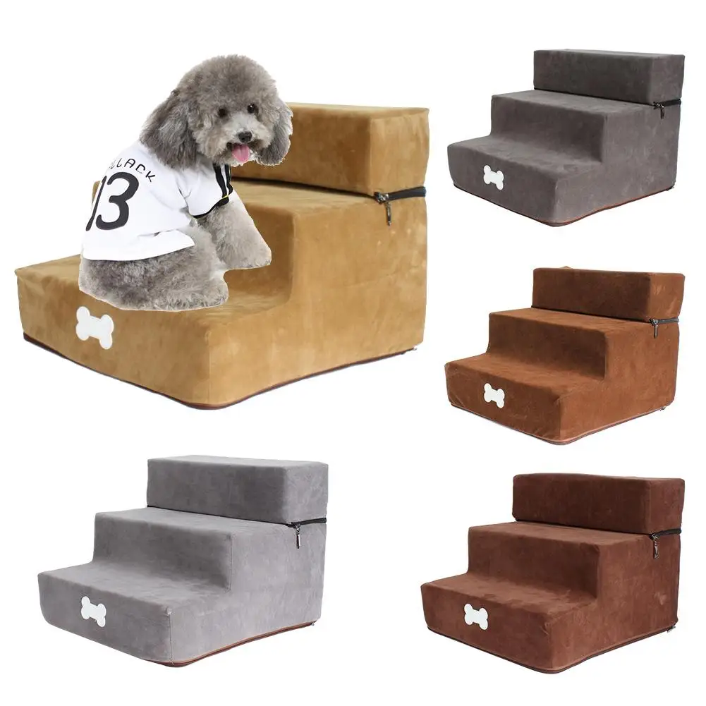 

Pet Dog Stairs 3 Steps Ladder House For Small Dog Cat Puppy Cat Pet Stairs Anti-slip Removable Puppy Dogs Bed Stairs Pet Supplie
