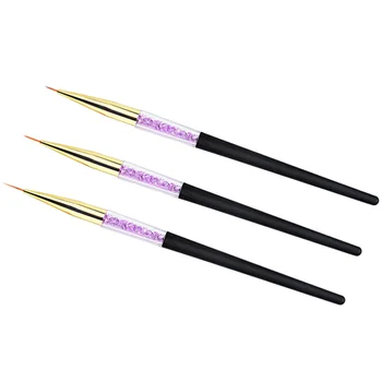 

3pcs Nail Art Tools High Quality Fashion Exquisite Delicate Nail Art Supplies Nail Art Brush Nail Art Pen for Home