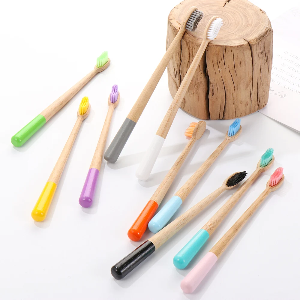 1PC Bamboo Toothbrush Vegan Biodegradable Eco Soft Medium Dental Health Natural Brush Wood Handle Oral Hygiene Care Tools