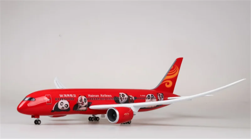 Коллекция 1:130 самолета из смолы Boeing 787 модель самолета Hainan Airlines с подсветкой на колесах для детей и взрослых