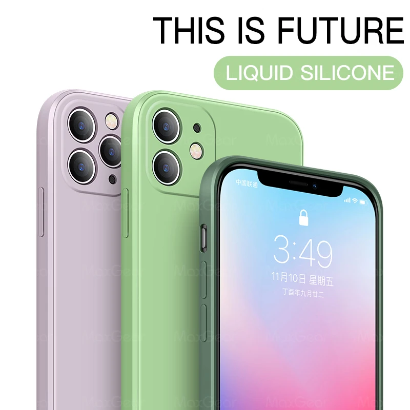 Новый роскошный оригинальный квадратный Мягкий силиконовый чехол для iPhone 1112 Pro X