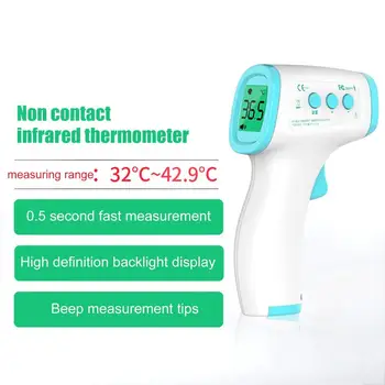 

Handheld Digital Infrared Thermometer Body Temperature for Adult Kids Forehead Non-contact Forehead Body Thermometer Backlight