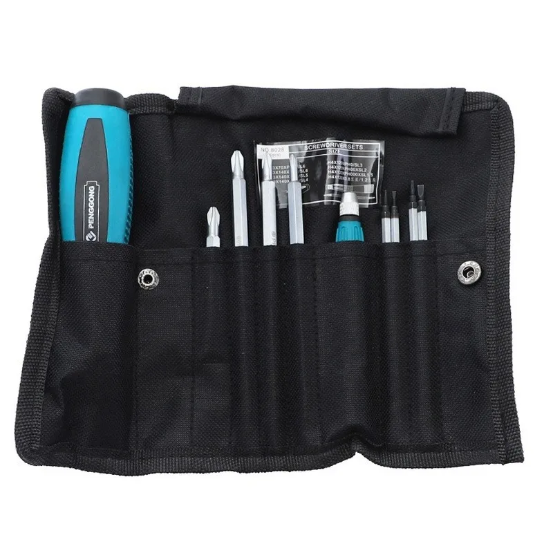 

Manual screwdriver set 10 piece set Household maintenance screwdriver cross word five-star multi-function combination tool