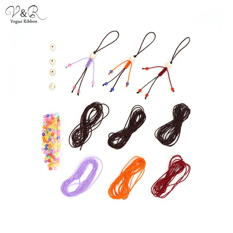 

DIY Handmade Jewelry DIY Materails Making by Synthetic Stone Bead Cord Charms Pendants Decorations Key Ring Accessories DIY-082