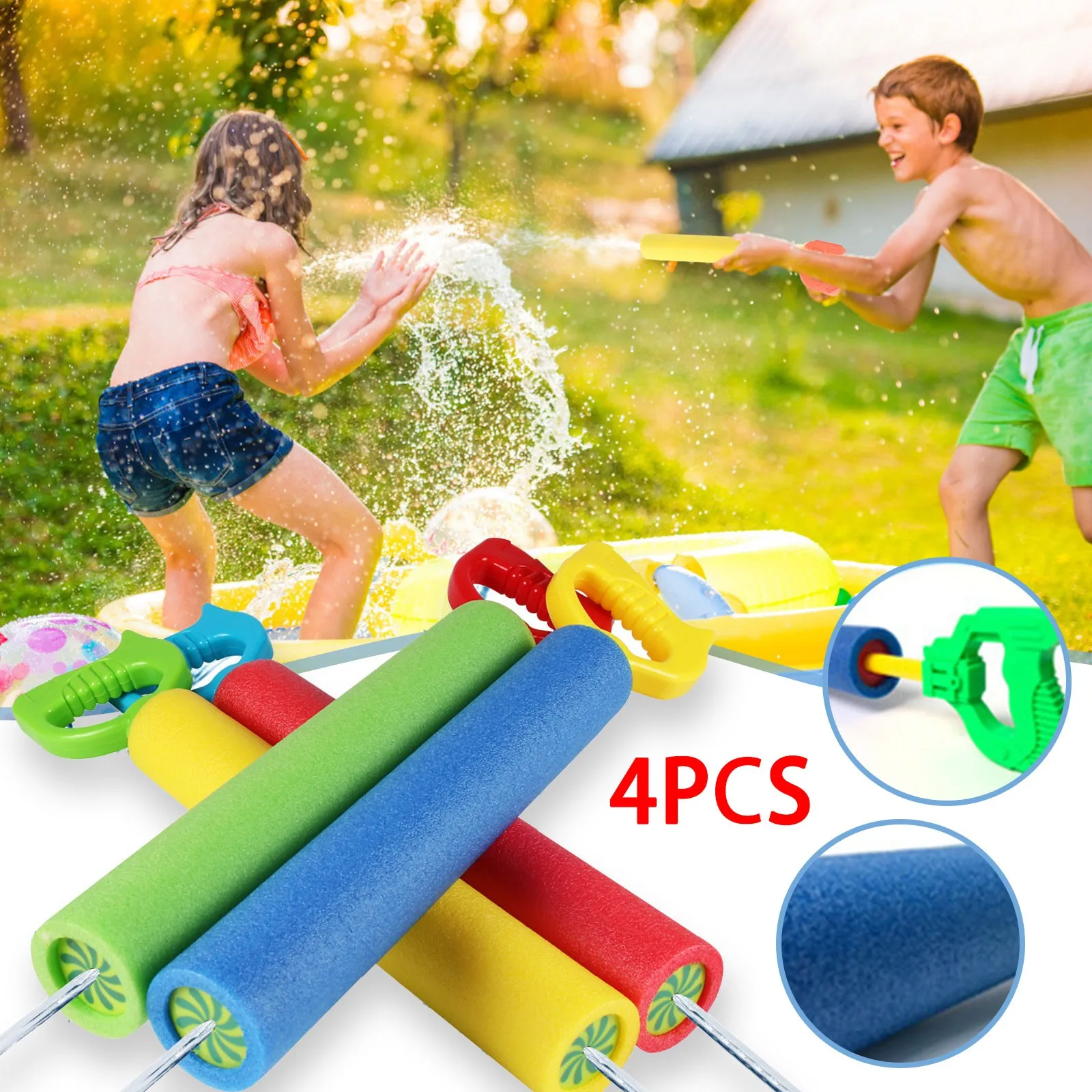 Water Gun Kids Summer Eva Foam Squirt Beach Toys Spray Pistol