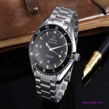 

Omega- Luxury Brand Ceramic Bezel Mens Mechanical 007 Automatic Movement Men Watch Designer Watches Wristwatches 6344
