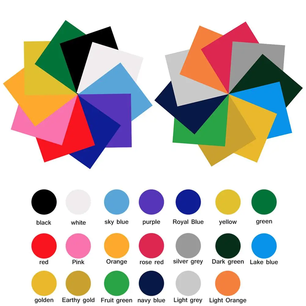 

20pcs PVC Clothing Heat Transfer Vinyl Sheet Washable Heavy Duty Vinyl For T Shirts Hats Shoes Bag Coats Heat Press Machine Tool