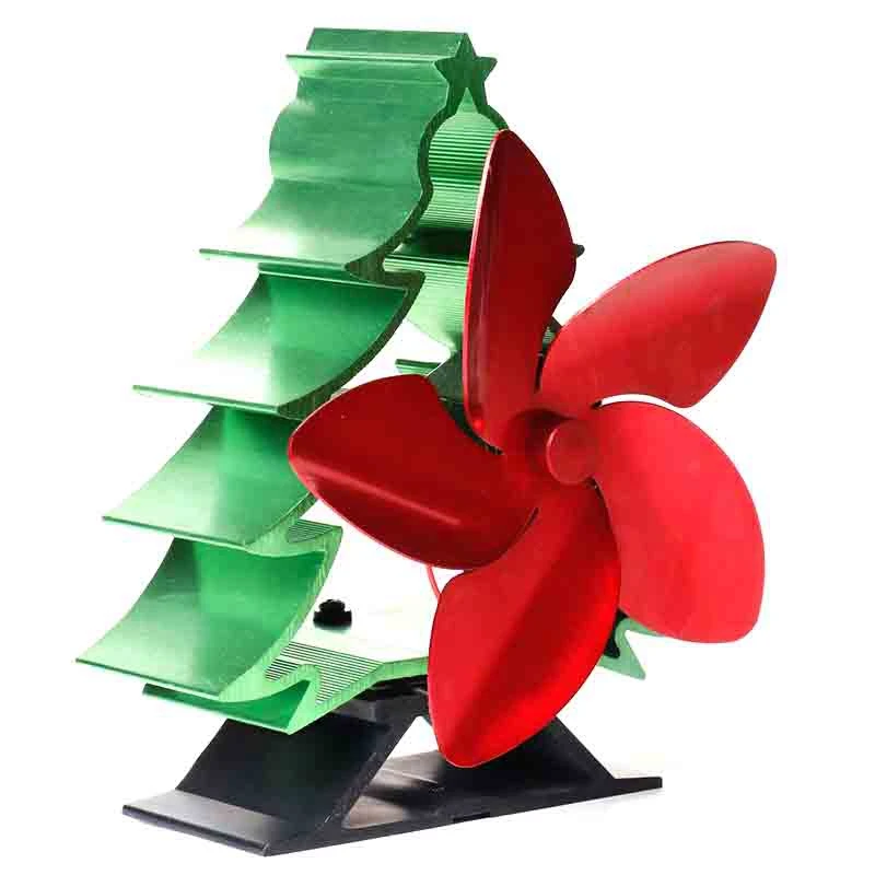 Рождественская елка тематический вентилятор для печи, работающий от тепловой энергии для бревенчатых деревянных горелок 5 лопастей нагреватель печного вентилятора