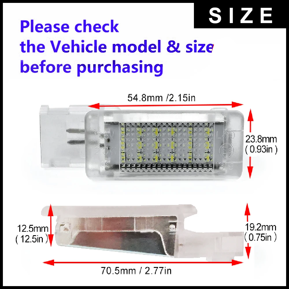 Для VW Golf 5 6 Plus для jetta, Passat EOS Scirocco Tourage Sharan, Seat Alhambra Ateca Skoda Superb Rapid светодиодный свет для ног