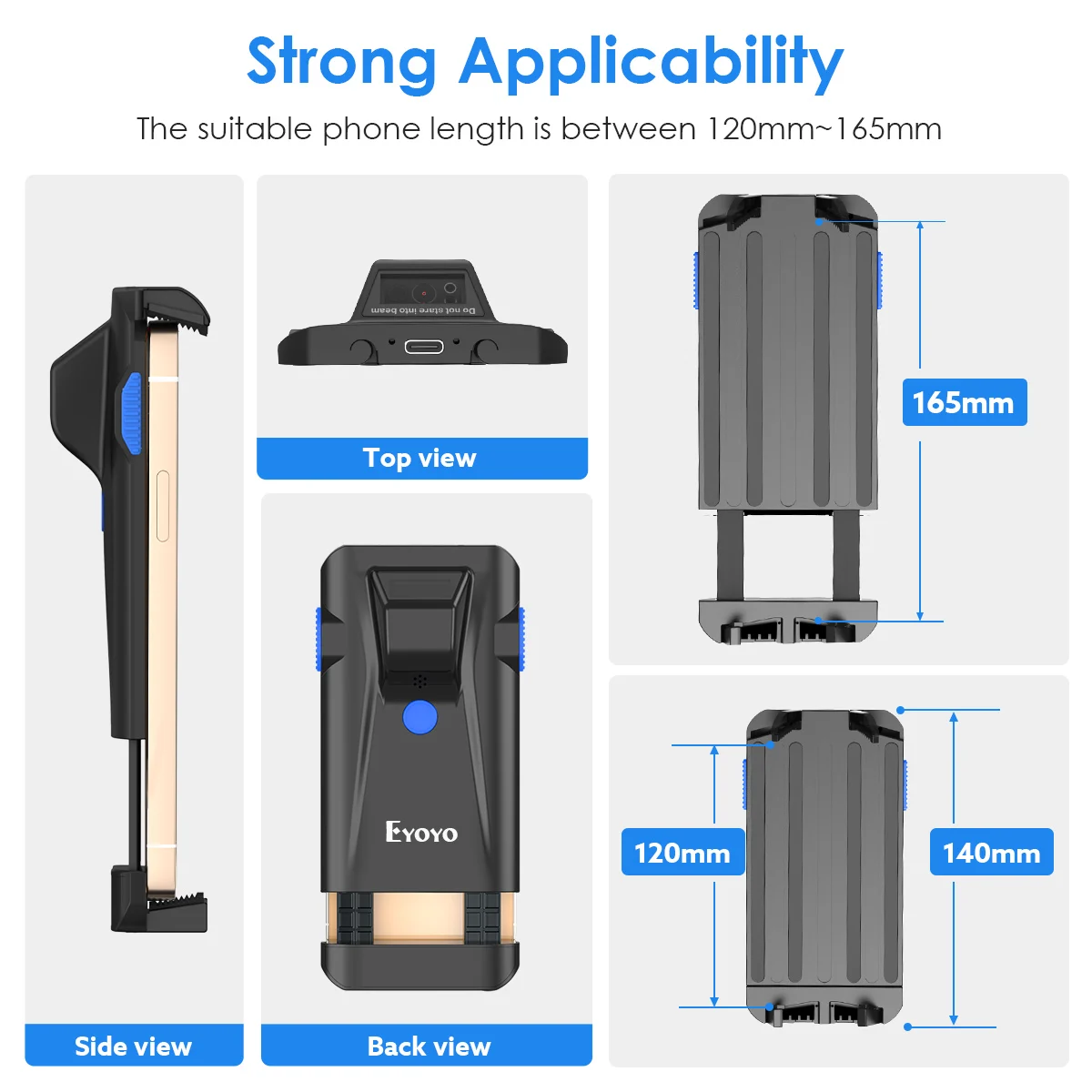 2D Phone Back Clip Bluetooth Barcode Scanner Portable Barcode Reader Data Matrix Code 1D 2D QR Scanner Android IOS System 4 2D Phone Back Clip Bluetooth Barcode Scanner Portable Barcode Reader Data Matrix Code 1D 2D QR Scanner Android IOS System - Image 4