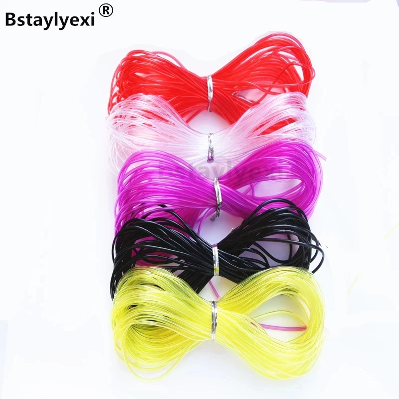 100 Meter Transparent 2mm Plastic Hollow Tubing Jewelry Cord Cover