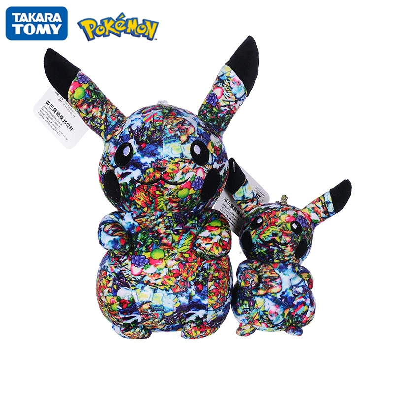 

Original Pokemon 13-20cm The New Limited Graffiti Pikachu Cartoon Anime Stuffed Plush Dolls Kawaii Keychain Pendant Toys Gifts