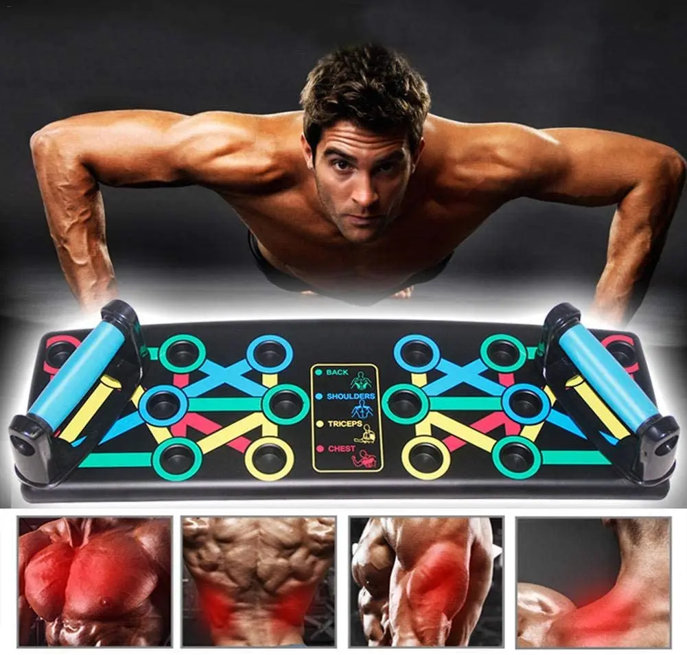 

Push-up Rack Board Mat Set Push Up Bar Multi-Function Fitness Tool Home Gym Chest Muscle Grip Training and Exercise Equipment
