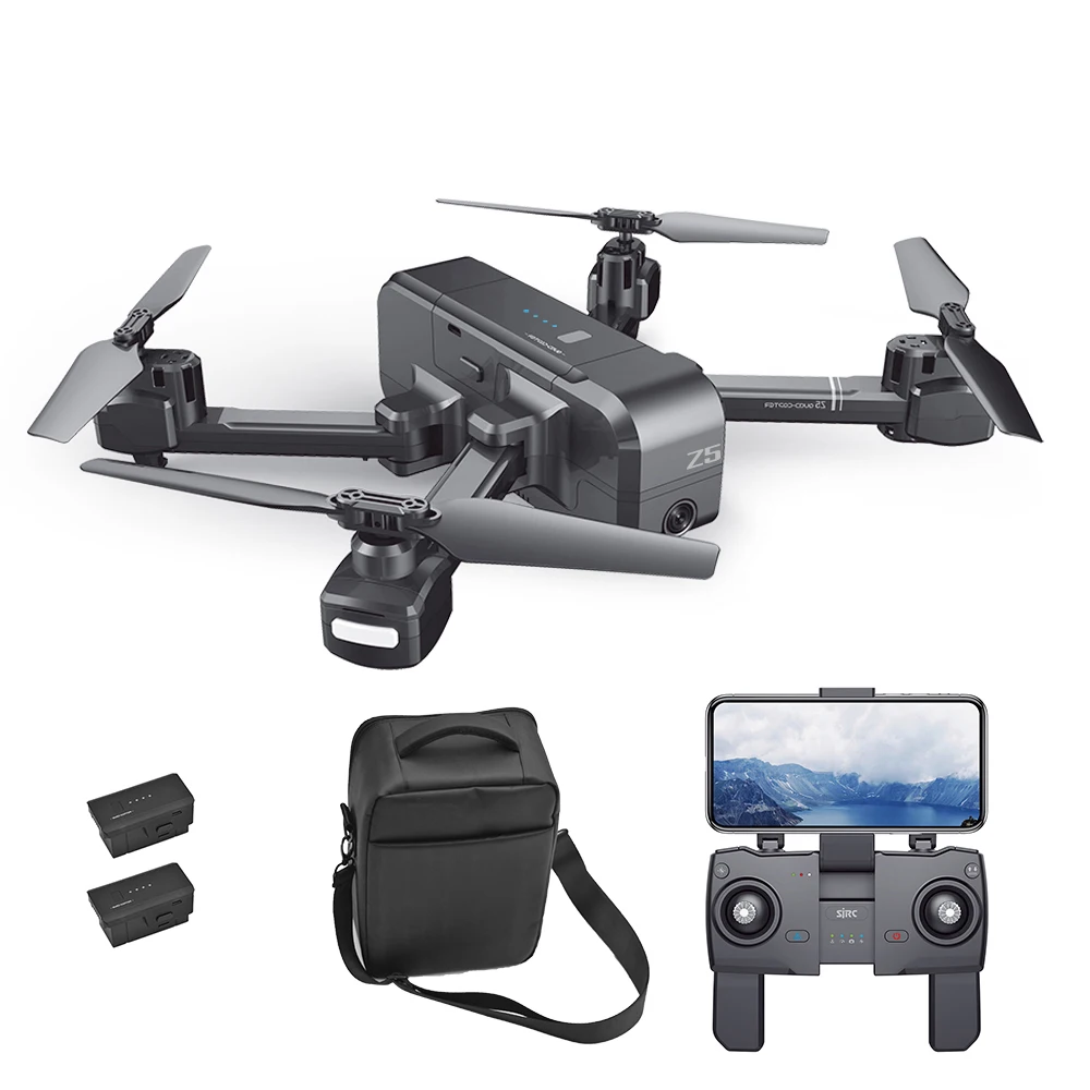 SJ R/C Z5 1080P широкоугольная камера Wi-Fi FPV RC Дрон gps авто возврат следуем за мной жестами фото RC Квадрокоптер - Цвет: 1080P 2 battery bag