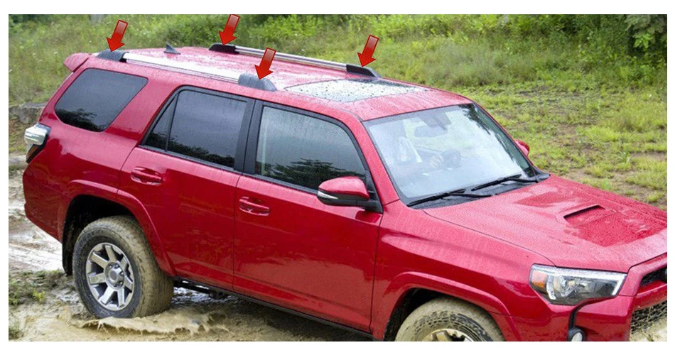 Beler 4 шт., устанавливаемый на крыше автомобиля Чемодан рейки Торцевая Крышка корпуса подходит для Toyota 4runner N280 2010 2011 2012 2013