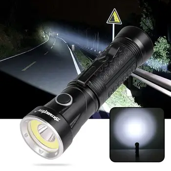 

Portable 80000LM T6+COB LED 4 Modes 90° Head Rotation Flashlight Tactical Adjustable Head Flashlight Small Flashlight
