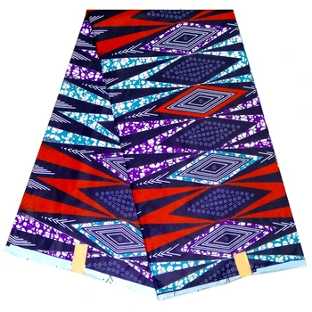 African Print Fabric African Colorful Geometric Patterns Print Wax allover geometric print dress