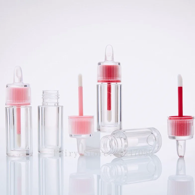 

10/30/50pcs 6ml Empty Red/Pink Lipgloss Tube,DIY Refillable Lovely Milk Bottle Lip Gloss Container, Portable Lip Gloss Package